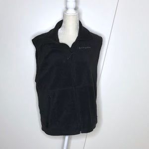 *SOLD* Black Columbia Full Zip Fleece Vest